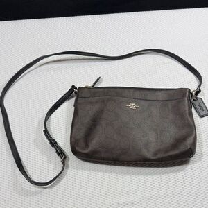 Coach Dark Brown East West Pop Crossbody Bag